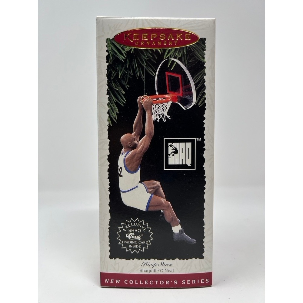 Hallmark Ornament Shaq Shaquille O'Neal Hoop Stars 1995 White Excellent Card
